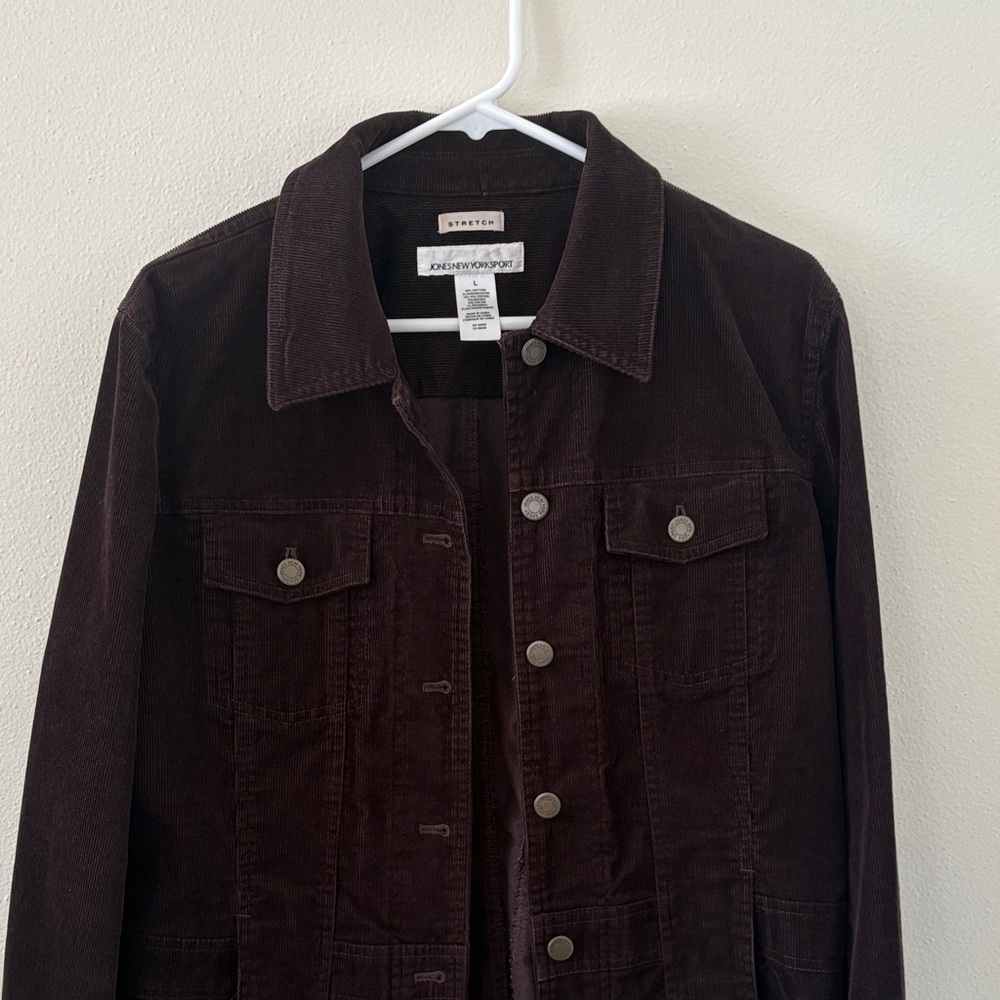 Jones New York Dark Brown Corduroy Jacket